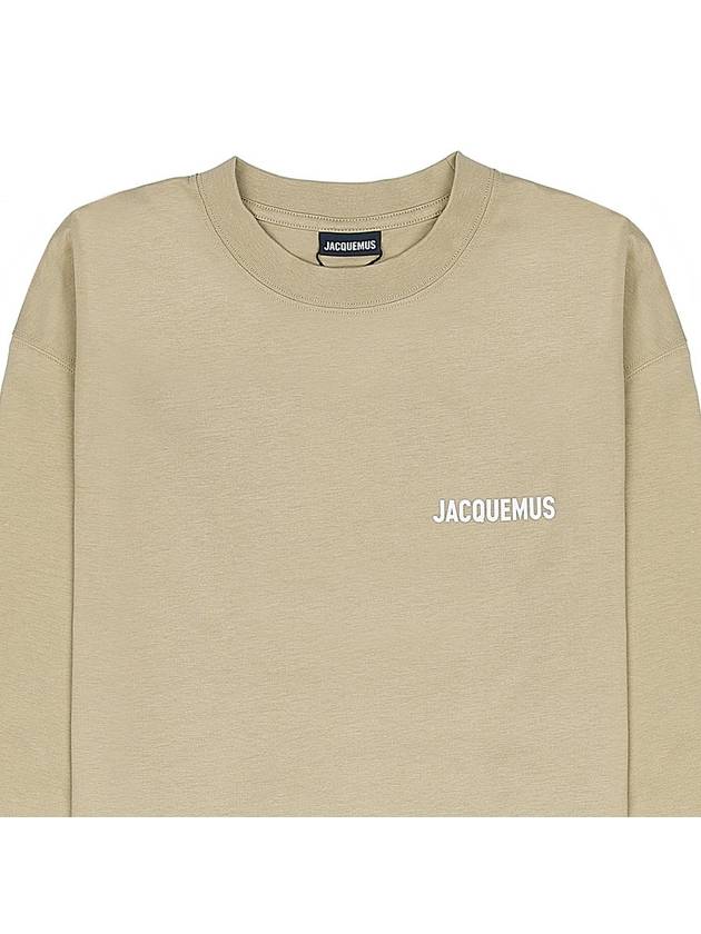 Le Manches Longues Cotton Long Sleeve T-Shirt Light Khaki - JACQUEMUS - BALAAN 4