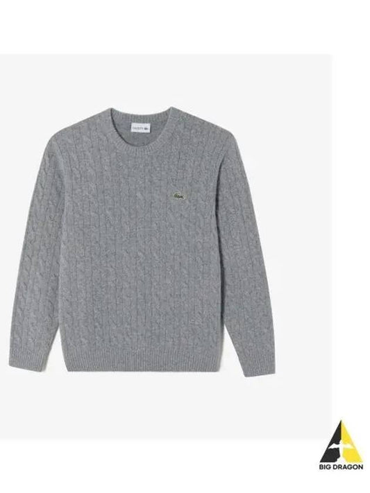 men cable pullover gray - LACOSTE - BALAAN 1