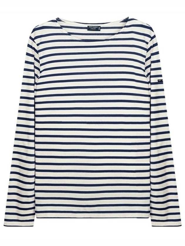 Minquiers Modern Stripe Long Sleeve T-Shirt Ecru Marine - SAINT JAMES - BALAAN 2