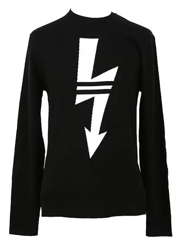 Lightning embroidery knit black man PBMA886 - NEIL BARRETT - BALAAN 6