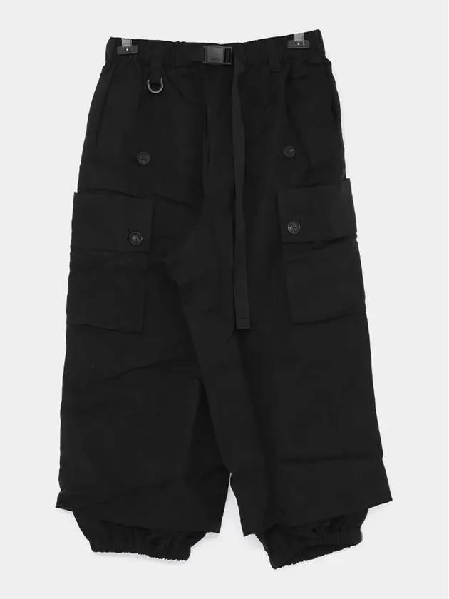 Washed Twill Cargo Pants Black - Y-3 - BALAAN 4