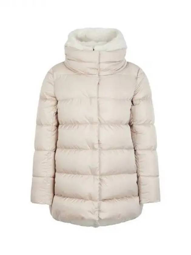 Women s Detachable Fur Hood Goose Down Padded Coat Beige 270496 - HERNO - BALAAN 1