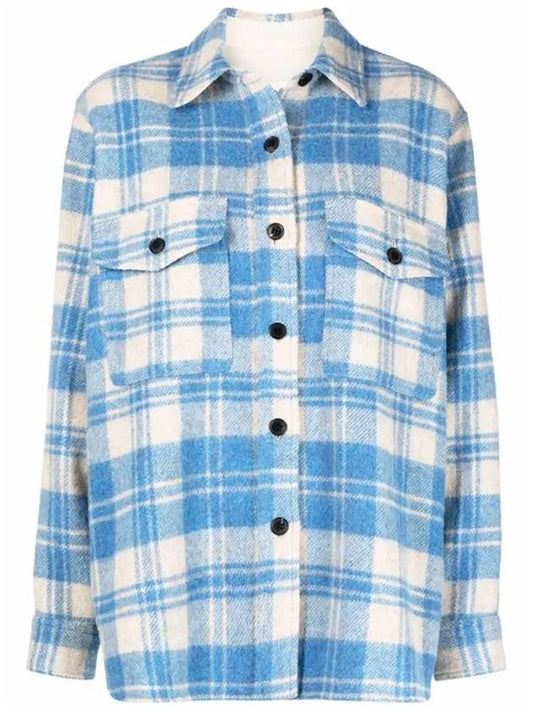 22SS Paxton Check Wool Jacket Blue MA0944 22P004E 30BU - ISABEL MARANT - BALAAN 2