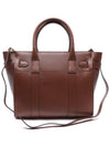 Small Classic Grain Zipped Bayswater Tote Bag Oak - MULBERRY - BALAAN 5