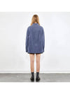 Oversized corduroy washed shirt blue 0080 - VOYONN - BALAAN 5