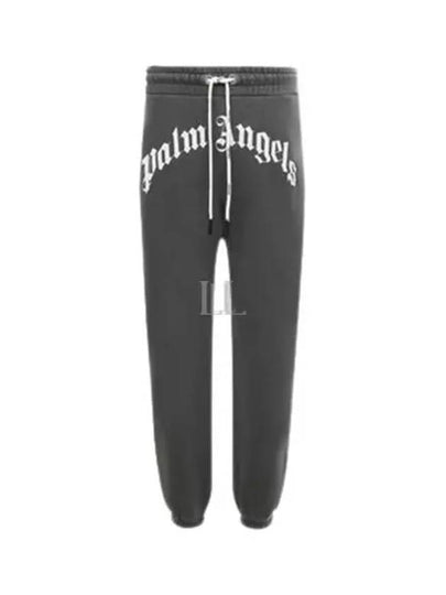 Curved Logo Track Pants Black - PALM ANGELS - BALAAN 2