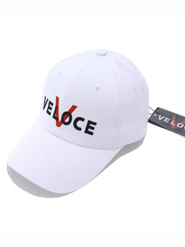 'RV' ball cap hard fit white - VVELOCE - BALAAN 1