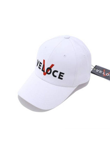 'RV' ball cap hard fit white - VVELOCE - BALAAN 1