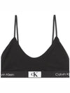 CK96 Logo Cotton Bra Black - CALVIN KLEIN - BALAAN.