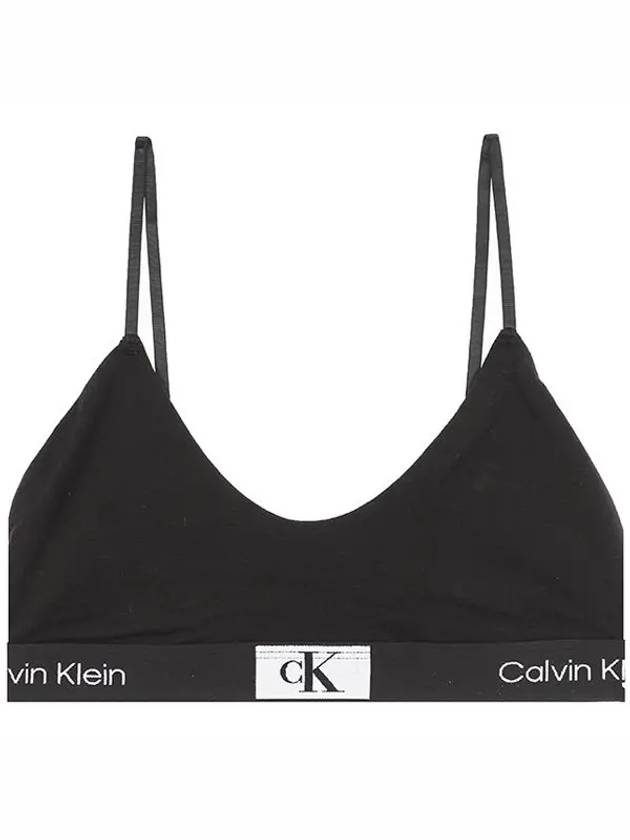 CK96 Logo Cotton Bra Black - CALVIN KLEIN - BALAAN 2