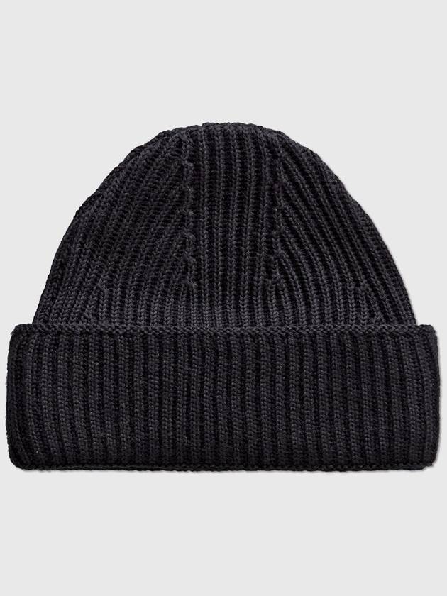 Fox Head Patch Ribbed Beanie Black - MAISON KITSUNE - BALAAN 5