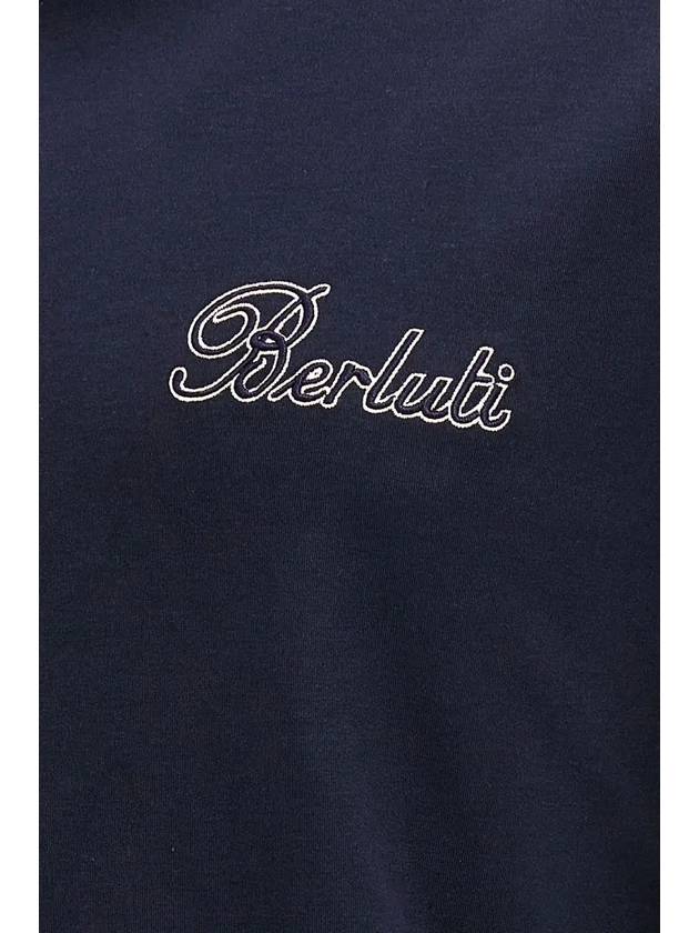 R26JRS124002651 Logo Navy Short Sleeve TShirt - BERLUTI - BALAAN 4