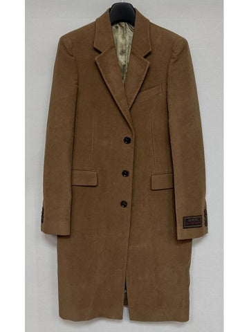 Smooth Web Label Light Brown Coat 95 - GUCCI - BALAAN 1