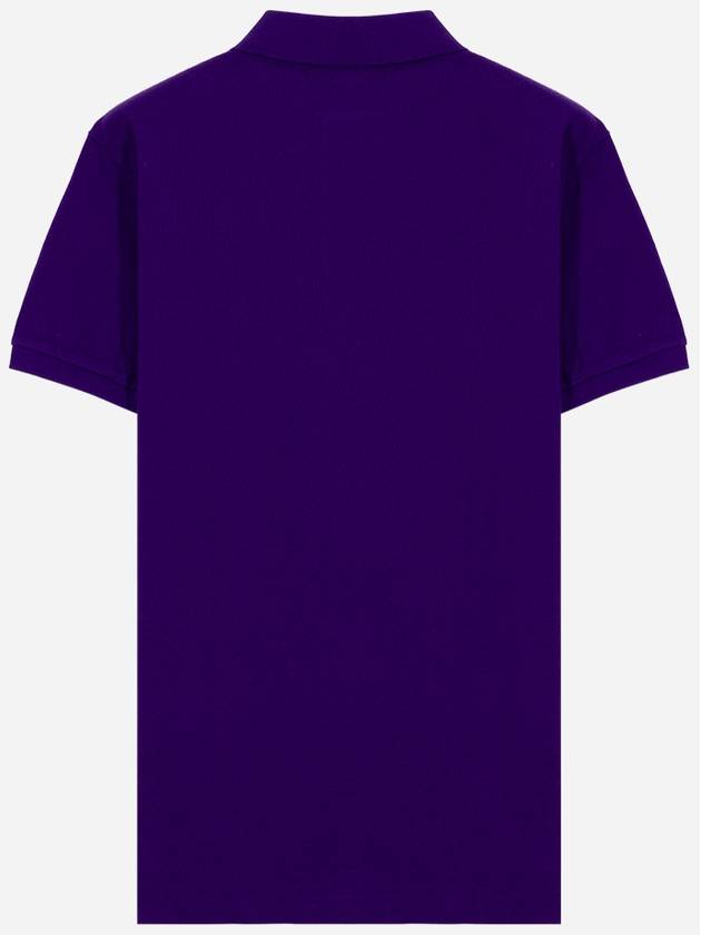 Men's Pony Slim Fit Short Sleeve Polo Shirt Purple - POLO RALPH LAUREN - BALAAN 5