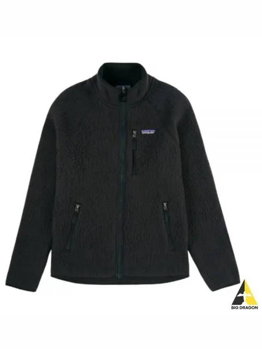 Retro Pile Fleece Zip-Up Jacket Black - PATAGONIA - BALAAN