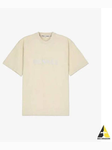 Classic Logo Print Short Sleeve T Shirt Light Beige MRTWXJER044JER012002A - SUNNEI - BALAAN 1