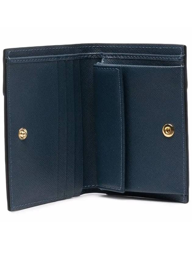 Saffiano Logo Half Wallet Navy - MARNI - BALAAN 5