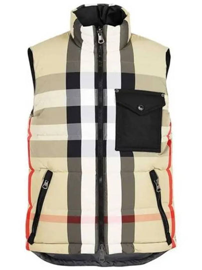 Check Reversible Padded Vest Beige - BURBERRY - BALAAN 2