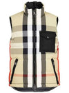 Check Reversible Padded Vest Beige - BURBERRY - BALAAN 2