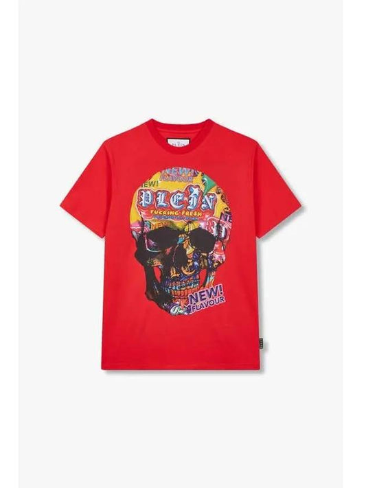 Men s Tutti Fruity Skull T Shirt Red - PHILIPP PLEIN - BALAAN 1