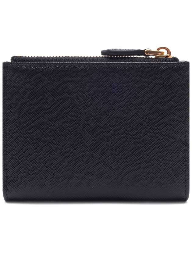 Small Saffiano Half Wallet Black - PRADA - BALAAN 5