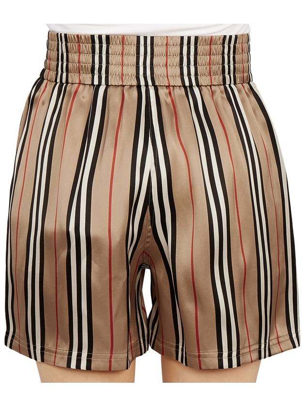 Icon Stripe Shorts Beige - BURBERRY - BALAAN.