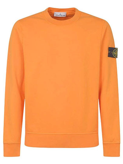 Wappen Patch Crew Neck Sweatshirt Orange - STONE ISLAND - BALAAN 2