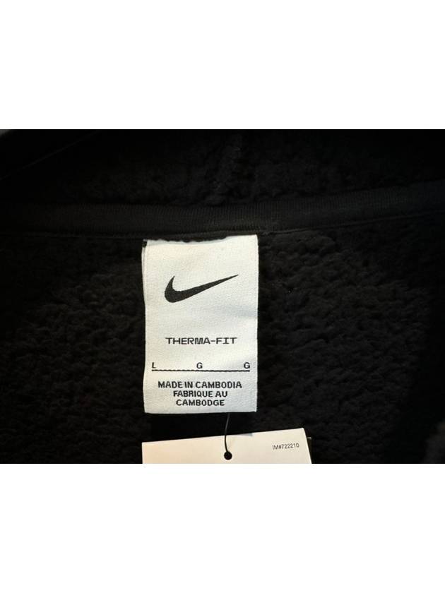 Fleece Hoodie Black - NIKE - BALAAN 5