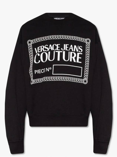 Square Logo Print Sweatshirt Black - VERSACE - BALAAN 2