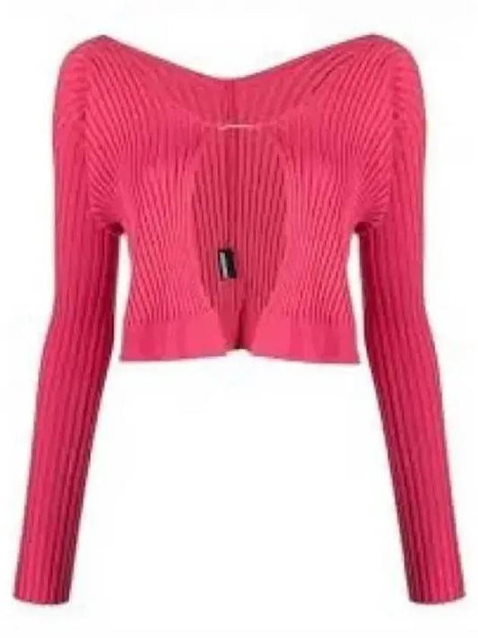 Jacquemus La Maille Fralou Longue Cardigan Pink 223KN5002190430SS23 - JACQUEMUS - BALAAN 1