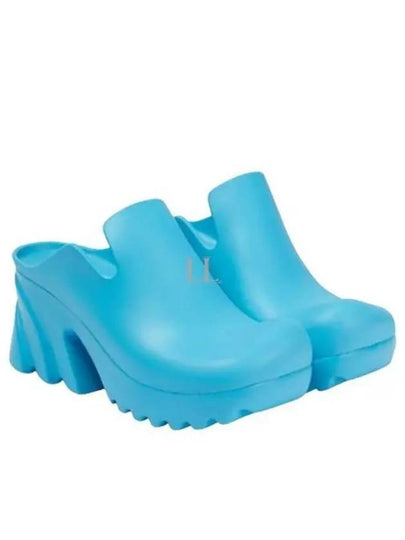 Rubber Flash Platform Sandal Heels Blue - BOTTEGA VENETA - BALAAN 2