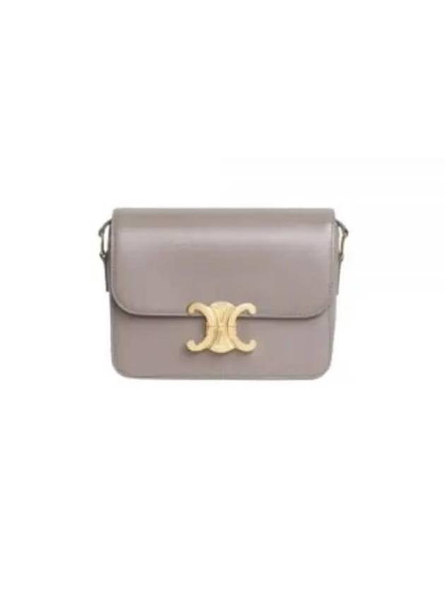 Teen Triomphe Shiny Calfskin Cross Bag Pebble - CELINE - BALAAN 2