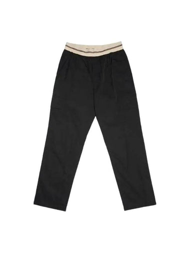 Logo Band Pull-On Track Pants Black - HELMUT LANG - BALAAN 1