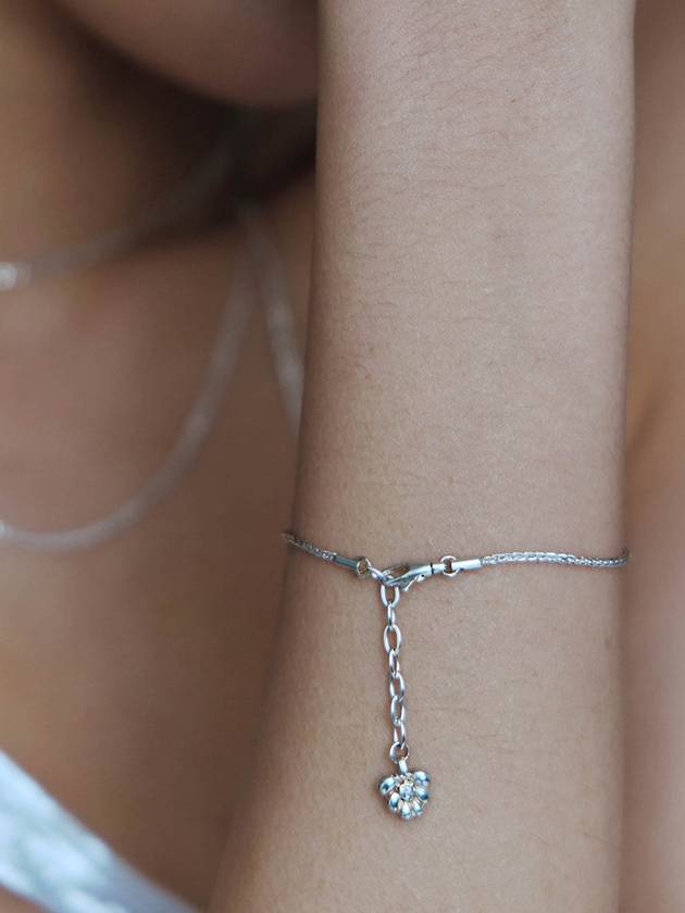 Women's Bracelet Basic layered chain bracelet Layered silver chain bracelet 4B01 - POPPI - BALAAN 3