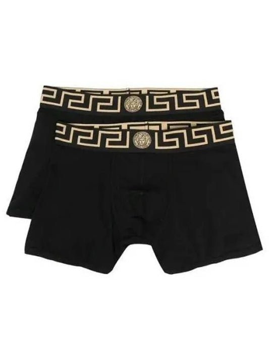 Men's Greca Border Boxer Briefs 2 Pack Black - VERSACE - BALAAN 2