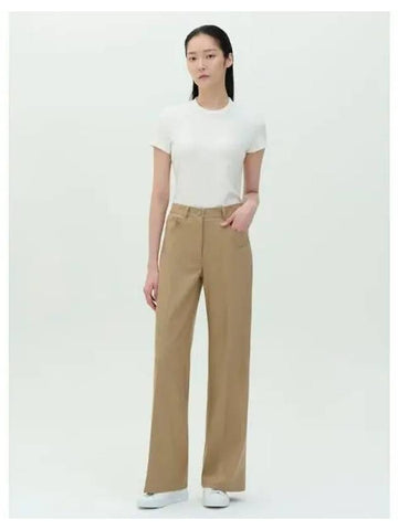 Women s wool flannel wide straight fit 5 pocket pants camel domestic product GM0024090409333 - THEORY - BALAAN 1