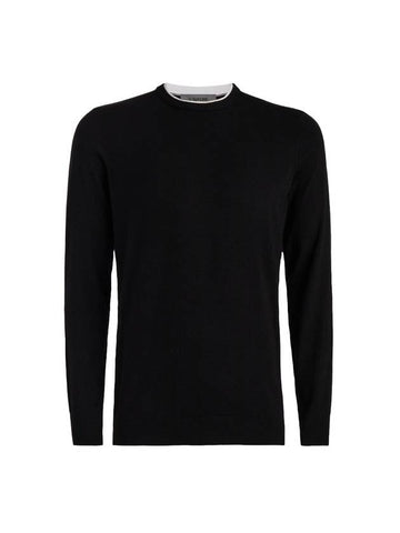 Merino wool blend crew neck knit top black - G/FORE - BALAAN 1