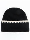 CC Logo Cashmere Beanie Black - CHANEL - BALAAN 3