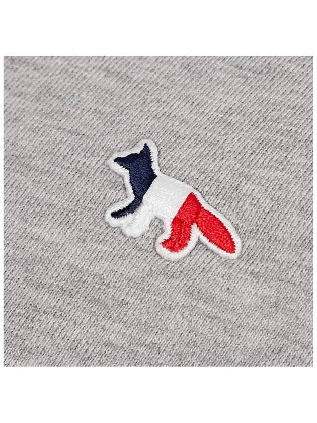 Tricolor Fox Patch Sweatshirt Gray Melange - MAISON KITSUNE - BALAAN 4