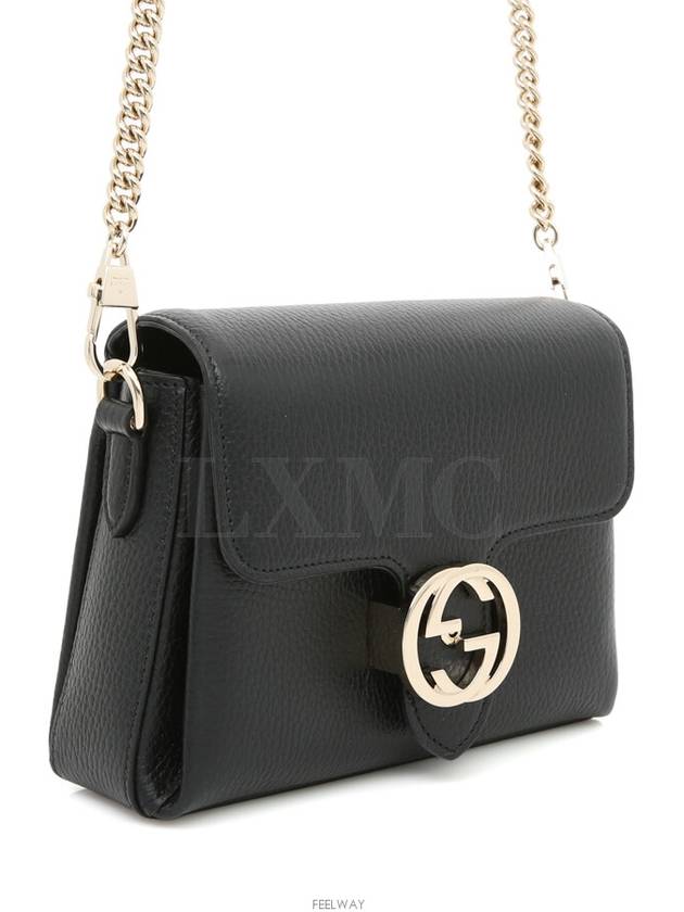 Interlocking GG chain mini cross bag 607720 black - GUCCI - BALAAN 4