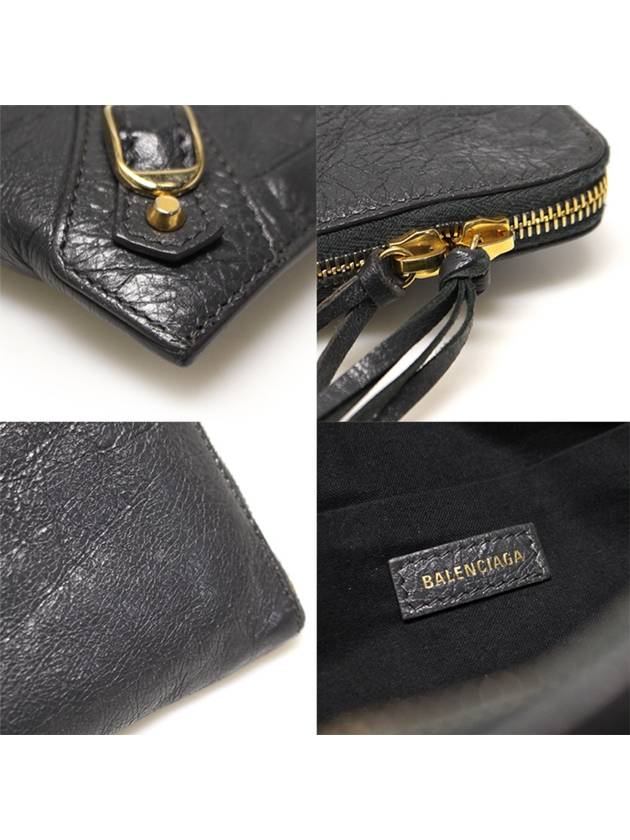 Women s Balenciaga 362967 Gray Leather Gold Plated Classic City Motor Clutch gt Pouch Gangbuk used luxury goods - BALENCIAGA - BALAAN 8