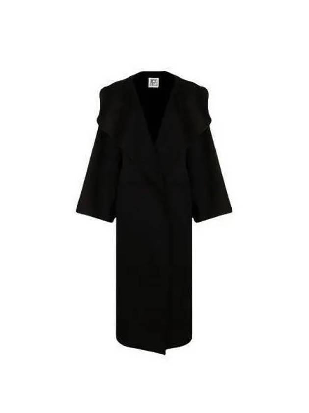 Women s Signature Wool Coat Black Brown 211110717 - TOTEME - BALAAN 1