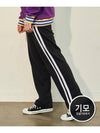 brushed two-line track pants black - CRUMP - BALAAN 2