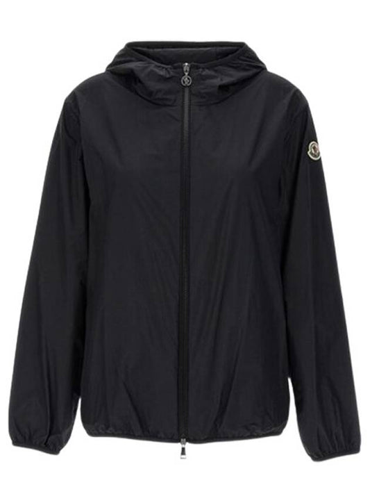 Fegeo Logo Patch Zip Up Hoodie Black - MONCLER - BALAAN 2