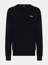 Men's Mini Logo Crew Neck Sweatshirt Black WH0JQ005 B150 EAB - BALMAIN - BALAAN 1