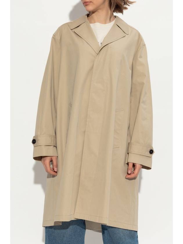 MM6 Maison Margiela Cotton Coat, Women's, Beige - MAISON MARGIELA - BALAAN 3