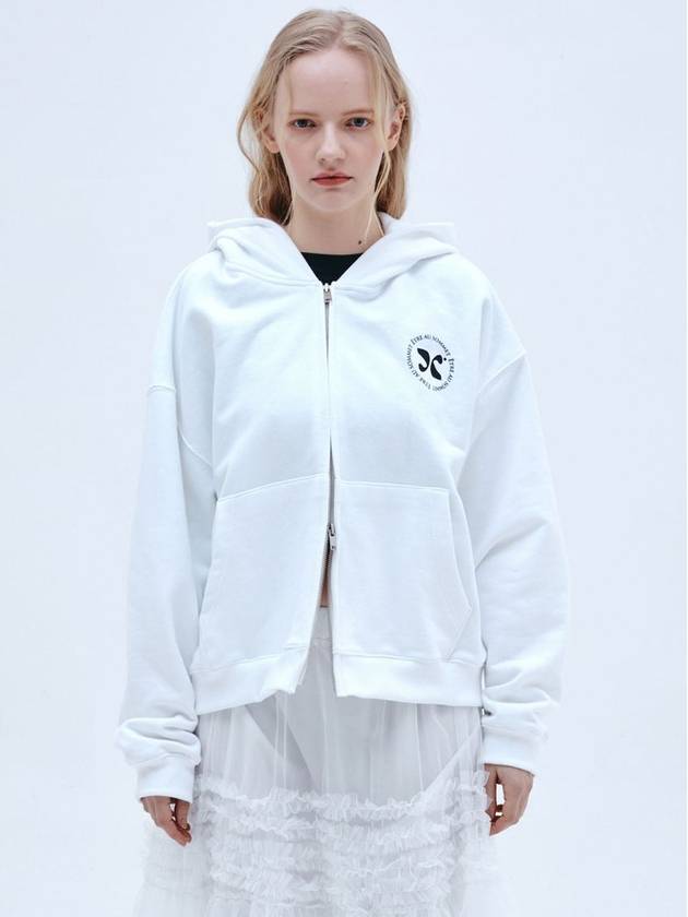 Rabbit Zip Up Hoodie White - ETRE AU SOMMET - BALAAN 5