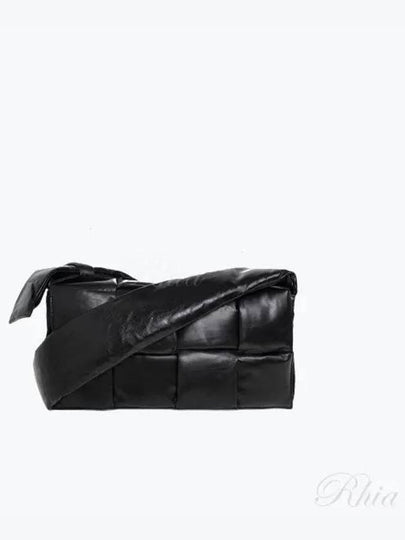 Cassette Intrecciato Tech Padding Cross Bag Black - BOTTEGA VENETA - BALAAN 2