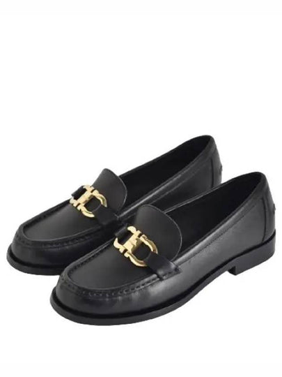 Gancini Ornament Loafers Black - SALVATORE FERRAGAMO - BALAAN 2