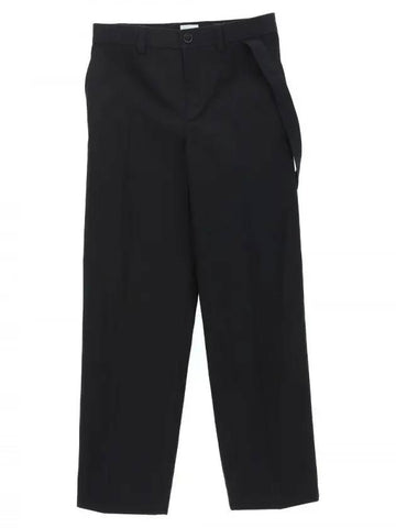 Men's Waist Strap Slacks Black - BURBERRY - BALAAN 1